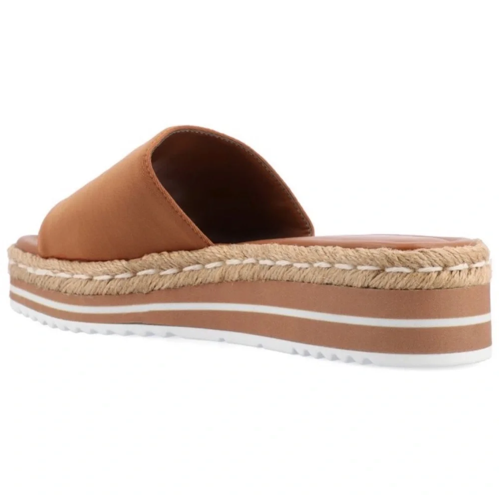 ⭐️ NWT Journee Collection Rosey Wedge Heel Platform Espadrille Sandals in Tan